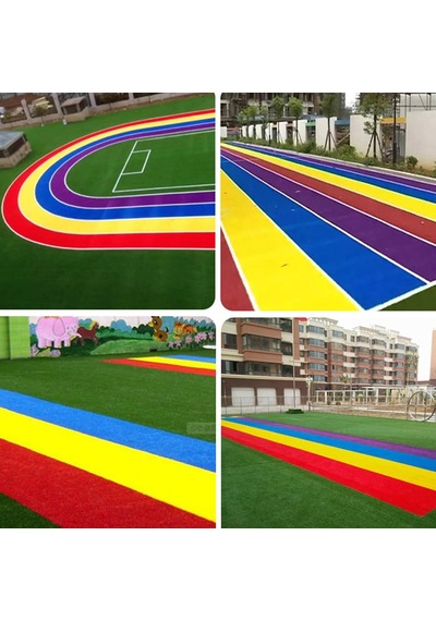 Çim Halısı Suni Çim Bahçe Çim Paspası Yedek Suni Çim Sentetik Çim 118 Cm Yüksek Doğal Sahte Çim Drenaj Delikli Paspas Mor 11 X 1 M Diğer