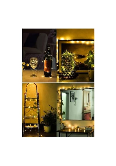 5 Metre Sarı Peri Led - Sarı Işık Led Aydınlatma - Dekoratif Işık Diğer