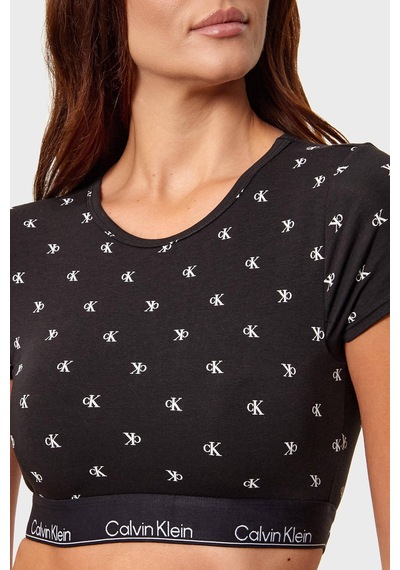 Calvin Klein Bayan Crop Lv00qf8495 Pcs Siyah Siyah
