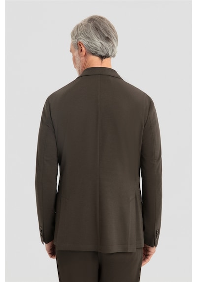 Sabri Özel Koyu Haki Slim Fit 6 Drop Mono Yaka Modal Kumaş Lastikli Bel Astarsız Takım Elbise Sabri Özel Koyu Haki Slim Fit 6 Drop Mono Yaka Modal Kumaş Lastikli Bel Astarsız Takım Elbise