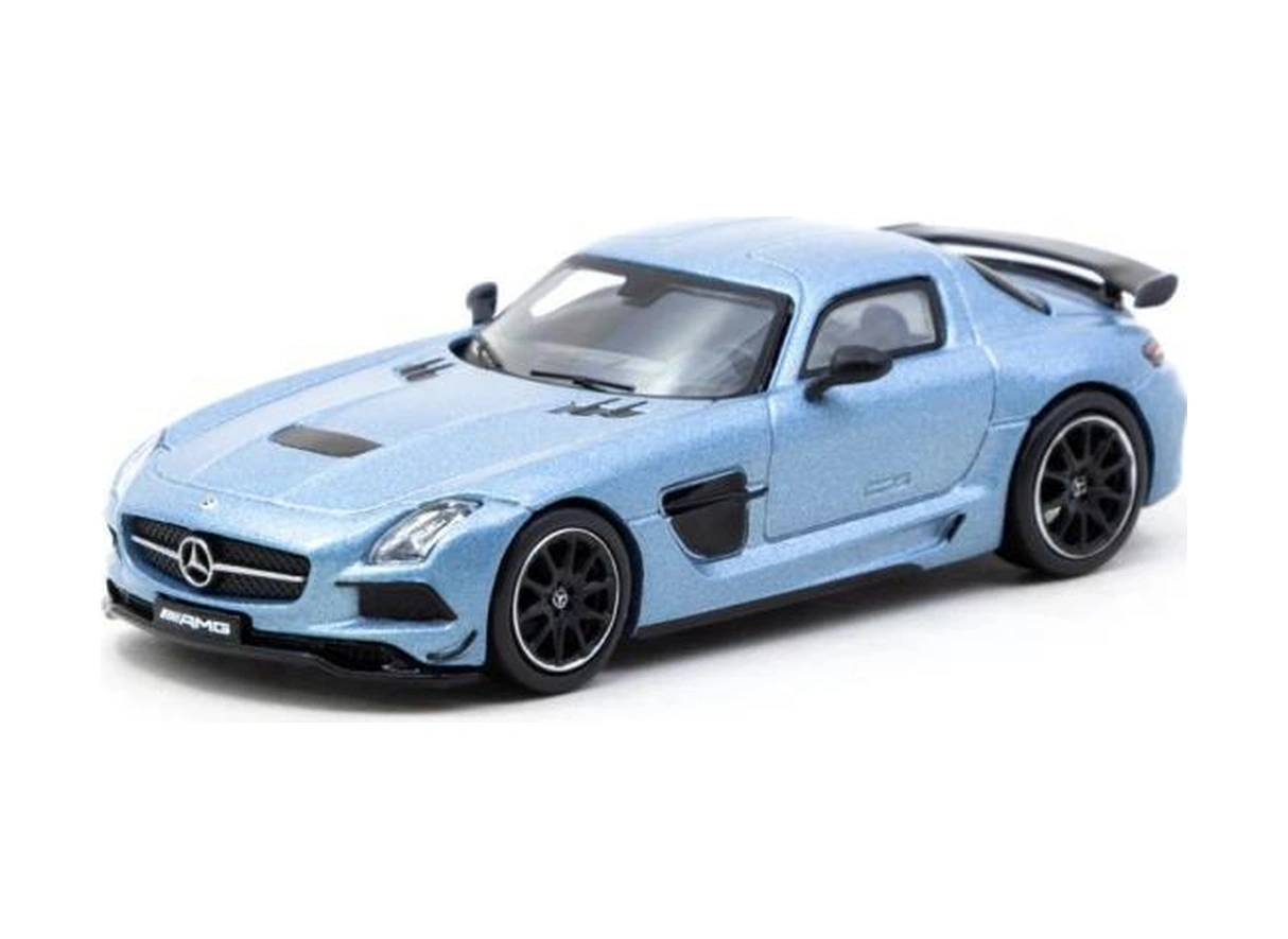 Tarmac Works Mercedes-benz Sls Amg Coupé Black Series Matte Blue - Global64 1/64 Model Araba