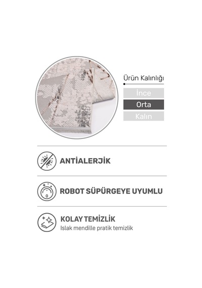 Fiona Yumuşak Dokulu Modern Halı Parlak Akrilik, Lazer Kesim, 4m'ye Kadar En Seçeneği Çok Renkli