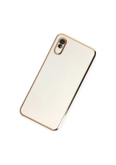 Xiaomi Redmi 9a Kılıf Volet Silikon - Beyaz Düz Renkli