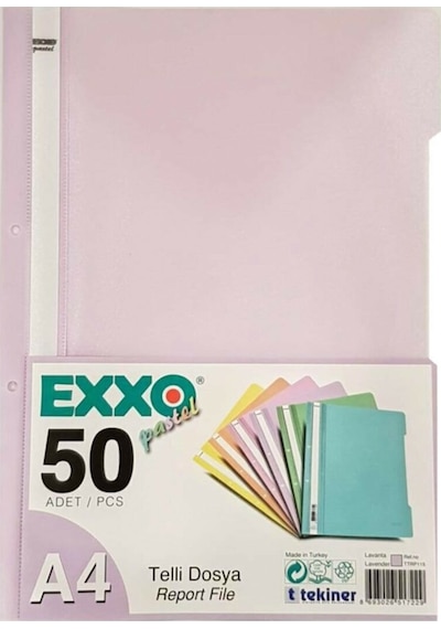 Exxo Pastel Telli Dosya 50'li Paket Lavanta