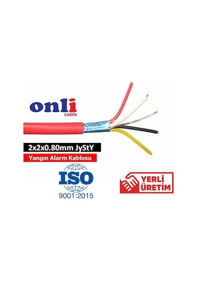 Onli 2x2x0.80mm Jysty Yangın Alarm Kablosu 500mt