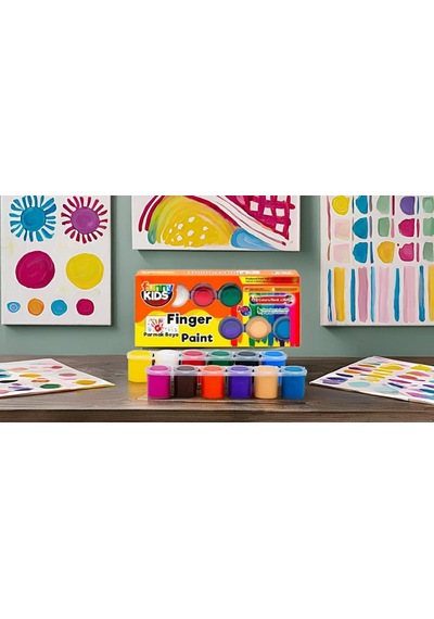Funny Kids Funny Kids Parmak Boyası 12 Renk X 25 Ml Set Tek Renk