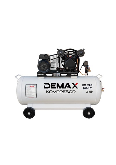 Pistonlu Hava Kompresörü 200 Lt 3 Hp Demax