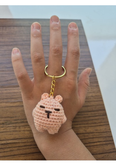 Minik Sevimli Ayı Anahtarlık 3 Adet Açık Pembe