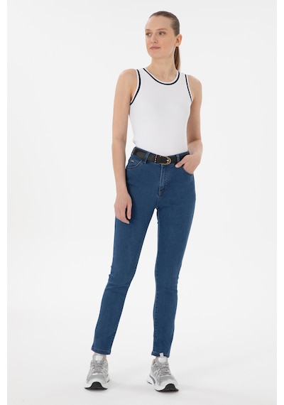 U.S. Polo Assn. Kadın Mavi Toothpick Fit Jean Pantolon 50299383-DN0022