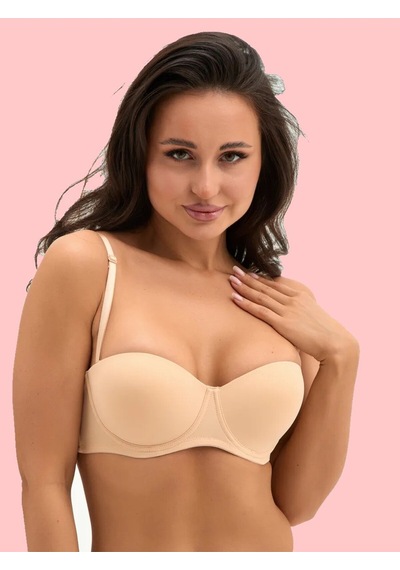 Mistirik Lenola Model Push Up Etkili Destekli Premium Balenli Sarkma Önleyici Büstiyer Ten Renk Ten