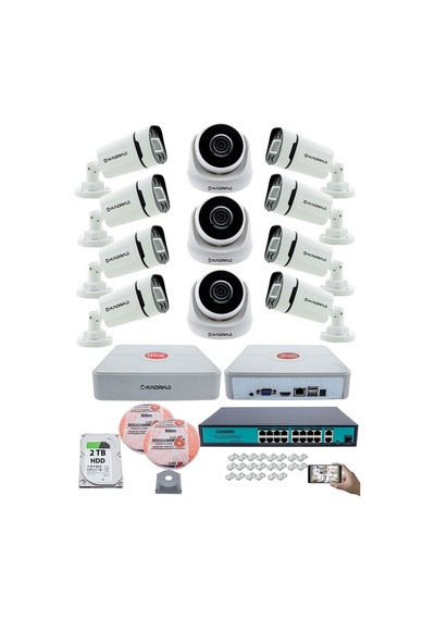 Ip Güvenlik Kamera Seti - 3 İç Mekan , 8 Dış Mekan Kdj-3ın8out-v3