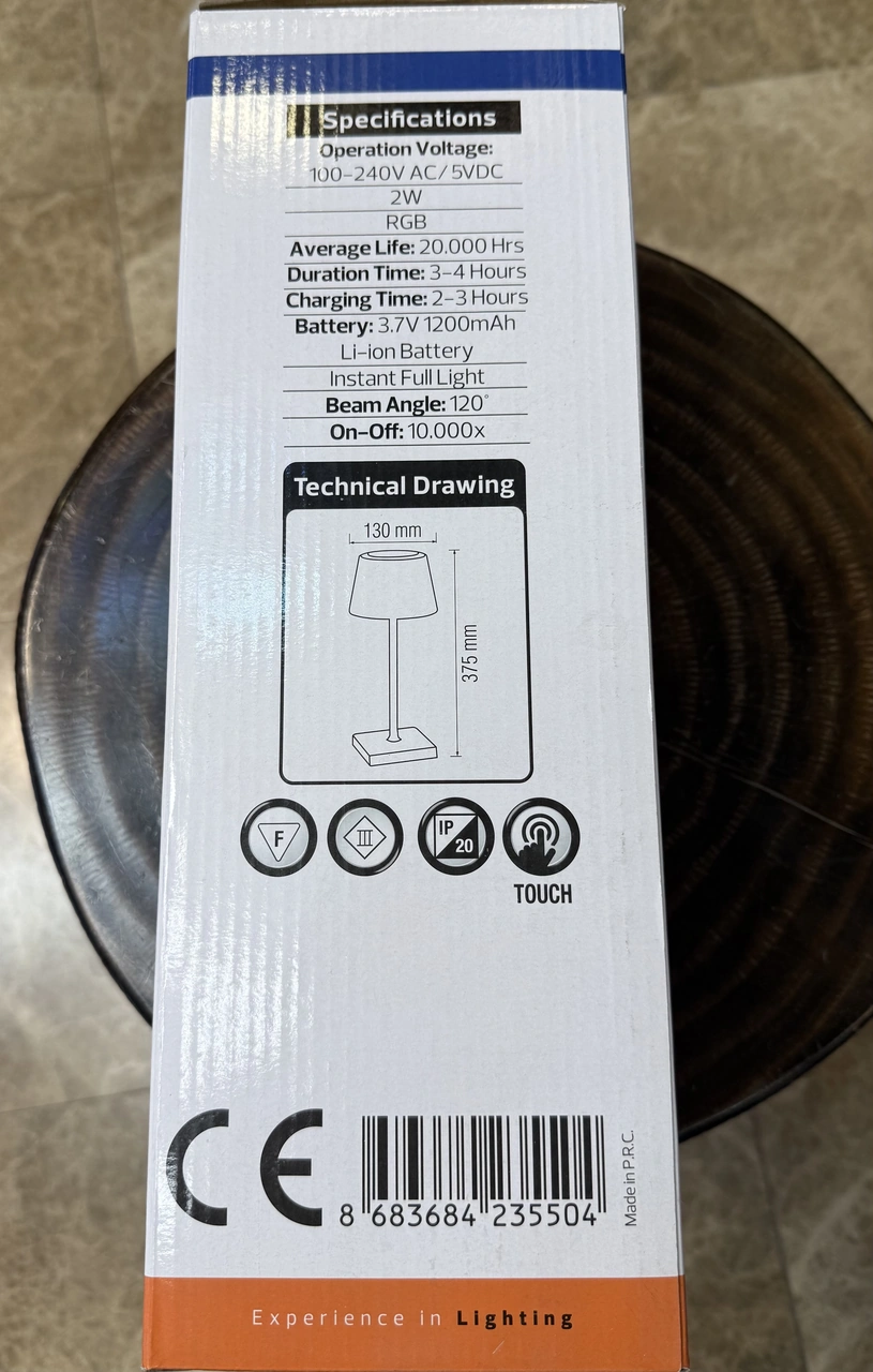Horoz 050-006-0001 Glamor Rgb Led Masa Lambası Renkli
