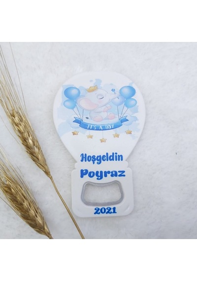 Fil Baskılı Balon Açacak Magnet 11x7 Cm Uv Kız Bebek Mag 30 Adet