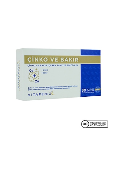Vitafenix Çinko Ve Bakır 30 Kapsül