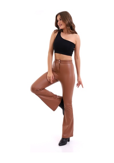 Winmoda34 Deri Ispanyol Paça Kahverengi