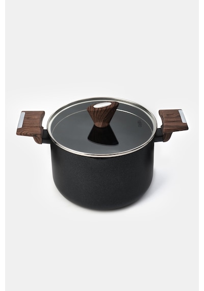 Siyah Titanium Kaplama 22 Cm Makarna Tenceresi Siyah