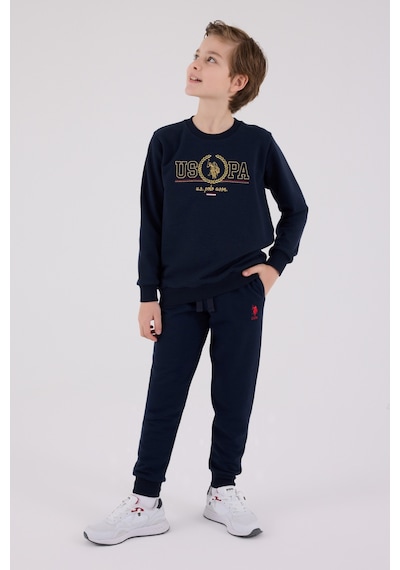 U.S. Polo Assn. Lisanslı Erkek Çocuk Alt Üst 2 Parça Eşofman Takımı Us2232 Lacivert
