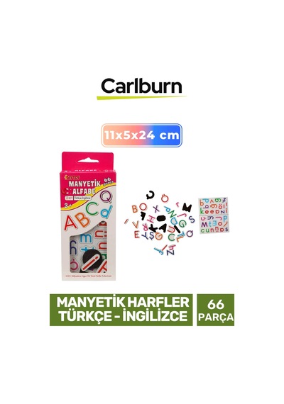 Eğitici Zeka Geliştirici Öğretici El Göz Koordinasyonu Manyetik Harfler Türkçe İngilizce - 66 Parça