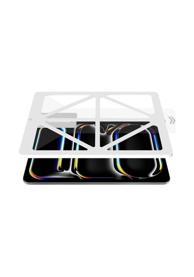 Apple Uyumlu iPad Pro 11 2024 Caseworld Steel Shield Serisi Temperli Cam Ekran Koruyucu Kurulum Kitli