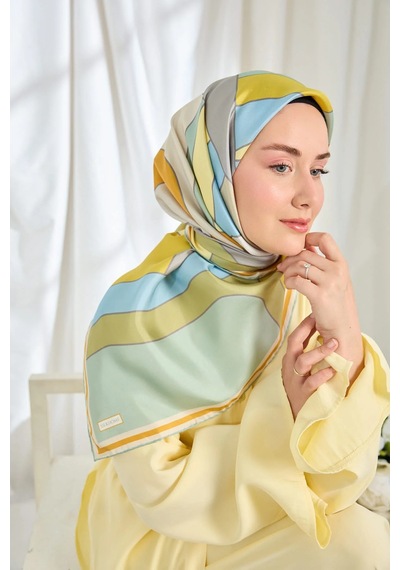 Silk Home %100 Twill İpek Eşarp S543 Çağla Yeşili