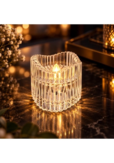 7 Adet Kristal Dalga Led Dekoratif Işık Pilli Masa Lambası 3303 Diğer