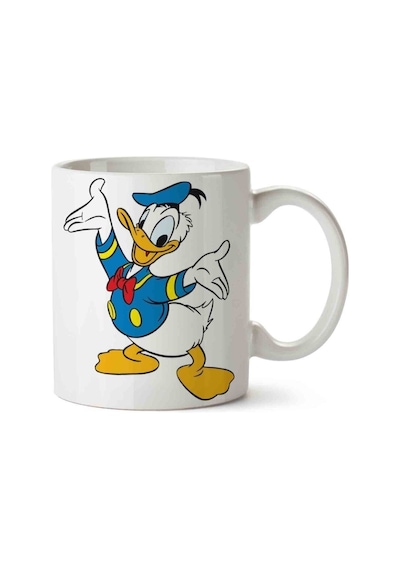 Donald Duck 3 Porselen Kupa Bardak Beyaz