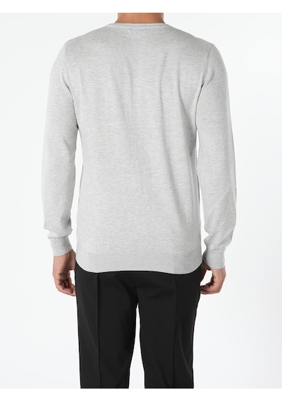 Colin's Regular Fit Bisiklet Yaka Erkek Gri Kazak CL1051445_Q1.V2_LGM