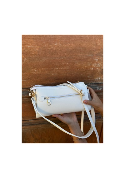 Just Polo Kadın Yeni Sezon Gold Aksesuarlı Ayarlanabilir Askılı Şık El Ve Omuz Çantası Shopper Beyaz