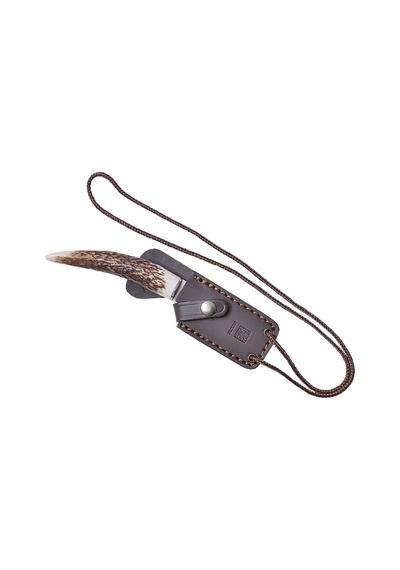 Joker Cc57 Neck Knife Geyik Boynuzu Deri Kılıflı Kamp Bıçak Çok Renkli