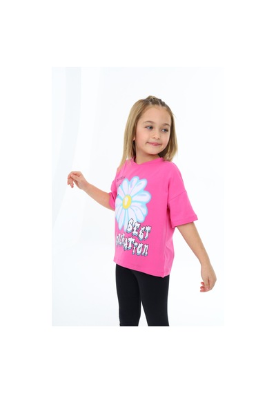 Toontoy Kids Toontoy Kız Çocuk Best Generatıon Baskılı Tişört Orkide Pembe