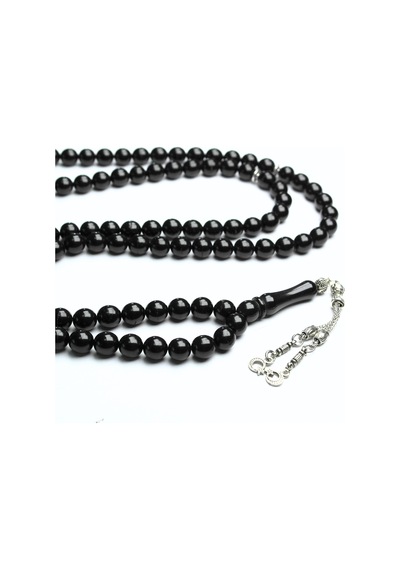 Oltu Sıkması 99 Sayılı Küre Model Namaz Tespihi Siyah 81165349
