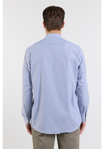 İmza Beyaz - Lacivert Düğmeli Yaka Uzun Kol Cepli Comfort Fit Pamuk Gömlek 1004260172 2XL İmza Beyaz - Lacivert Düğmeli Yaka Uzun Kol Cepli Comfort Fit Pamuk Gömlek 1004260172 2XL