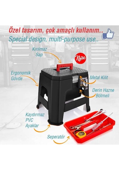 Tabureli Alet Takım Çantası Super-Bag Asr 5047