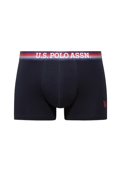 U.s. Polo Assn. 80651 201 Kırmızı - Lacivert - Gri Melanj 3 Lü Boxer Kırmızı - Lacivert - Gri Melanj