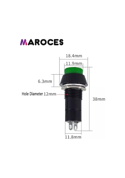 Ic-185 12Mm Anahtarlı Push Buton Pbs-11A Kırmızı