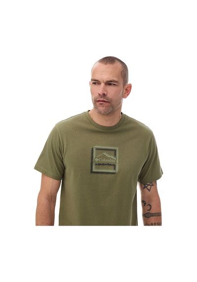 Columbia Csc Illuminated Brand Erkek Kısa Kollu T-shirt Cs0474 Yeşil