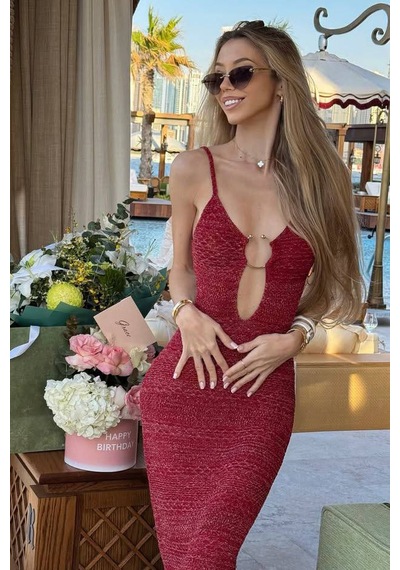Lexy Luxury Gece Elbisesi - Kırmızı