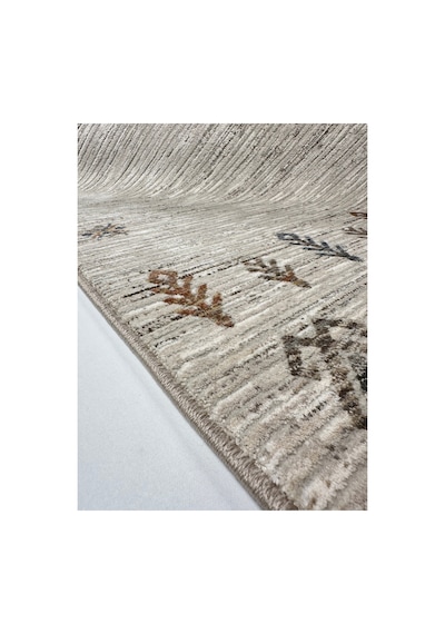 Merinos Valeria Serisi Etnik Desenli Salon Oturma Odası Halısı Hav Toz Vermez Dokuma Taban 91003-060 Krem