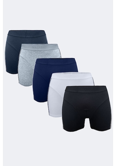 Malabadi Erkek Renkli 5 Li Paket Biyeli Modal Boxer 5mb017 Karma