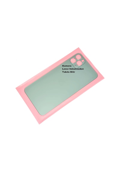 Tkgz Apple Uyumlu iPhone 11 Pro Max Arka Kapak Cam Yeşil