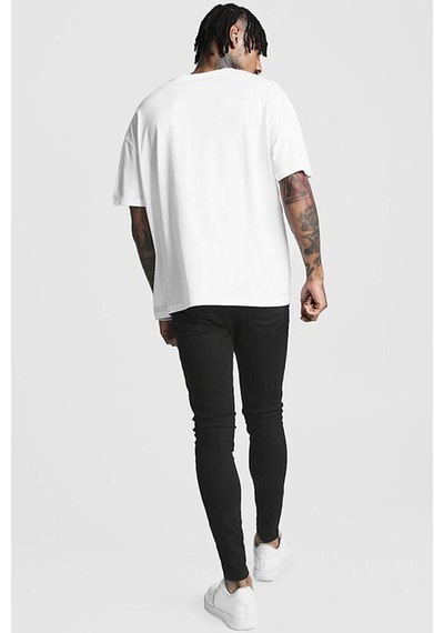 Flood Of Style Unisex Örme Für Die Gang Basklı Siyah Beyaz