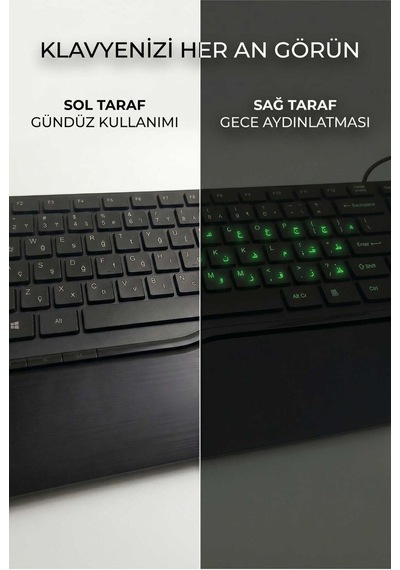 Arapça Karanlıkta Parlayan 3d Klavye Etiketi Uv Transfer, Şeffaf, Kabartmalı Harfler, İz Bırakmaz, Işıksızda Görünür Siyah Diğer