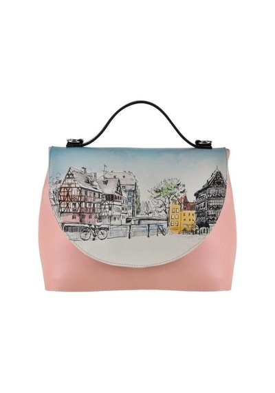 Dogo Kadın Vegan Deri Pembe El Çantası - Take A Walk Tasarım Multicolor
