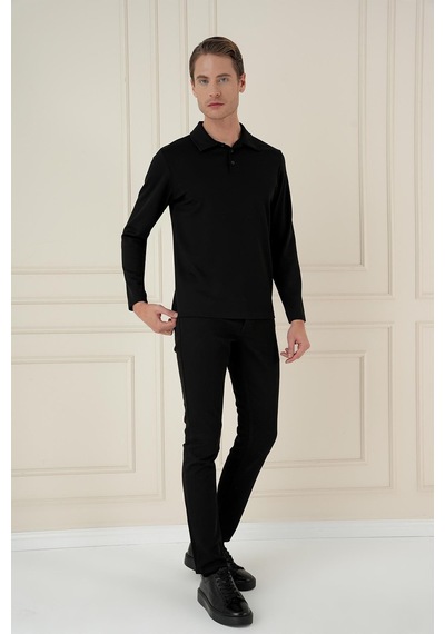Efor Ts 893 Slim Fit Siyah Spor T-shirt Siyah