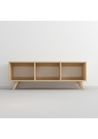 Tina Tv Sehpası 120 Cm Açık Meşe Renkli, Retro Tarz Ahşap Ayaklı Minimal Tv Sehpası Safir Tina Tv Sehpası 120 Cm Açık Meşe Renkli, Retro Tarz Ahşap Ayaklı Minimal Tv Sehpası Safir