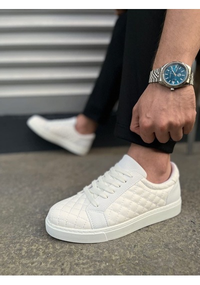 Aymood Jy166 Prestige Bağcıklı Cilt Kapitone Desenli Erkek Günlük Sneaker Ayakkabı Cbt - Beyaz Aymood Jy166 Prestige Bağcıklı Cilt Kapitone Desenli Erkek Günlük Sneaker Ayakkabı Cbt - Beyaz