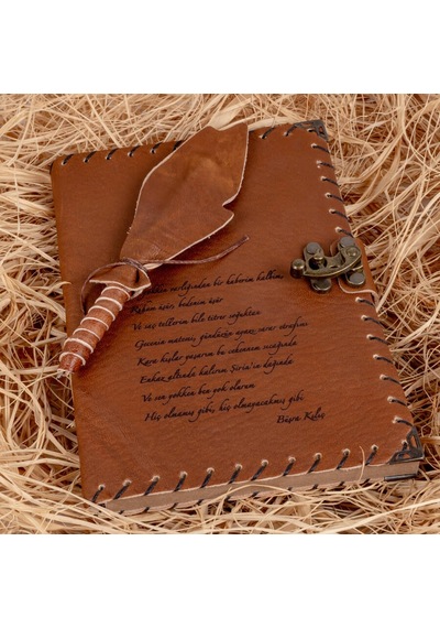 Kişiye Özel Mesajlı Deri Defter