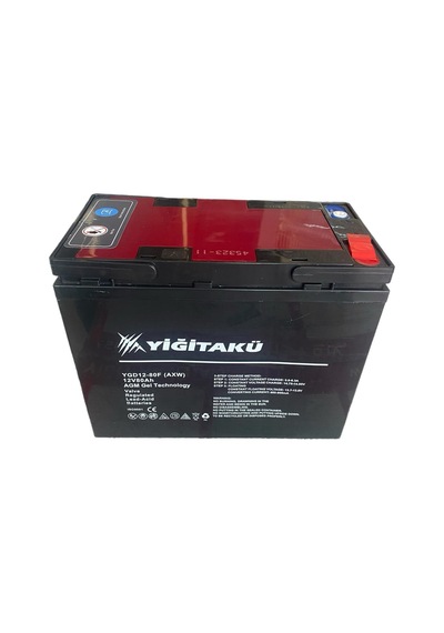 12v 80ah Jel Yiğit Akü Elektrikli Bisiklet Aküsü
