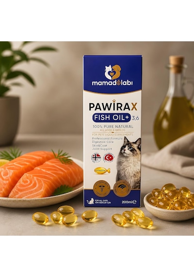 Tr Mamadolabi Pawirax Kedi Ve Köpek Balık Yağı Omega 3- Omega 6, 200 Ml