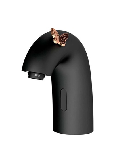 Gpd 105 Siyah Rose Kelebek Pvd Çift Su Girişli Fotoselli Lavabo Bataryası
